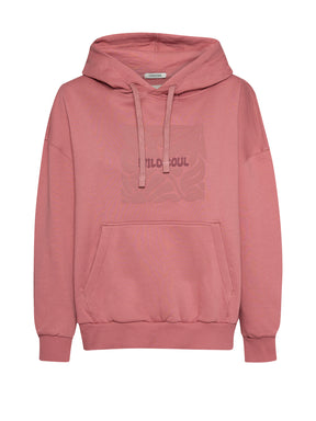 Dark Rose: Lässiger Hoodie aus Bio-Baumwolle für Damen [22169]