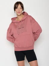 Dark Rose: Lässiger Hoodie aus Bio-Baumwolle für Damen [22170]