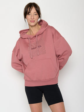 Dark Rose: Lässiger Hoodie aus Bio-Baumwolle für Damen [22170]