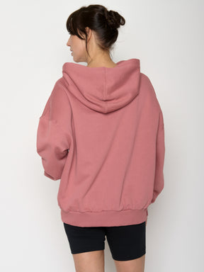 Dark Rose: Lässiger Hoodie aus Bio-Baumwolle für Damen [22173]