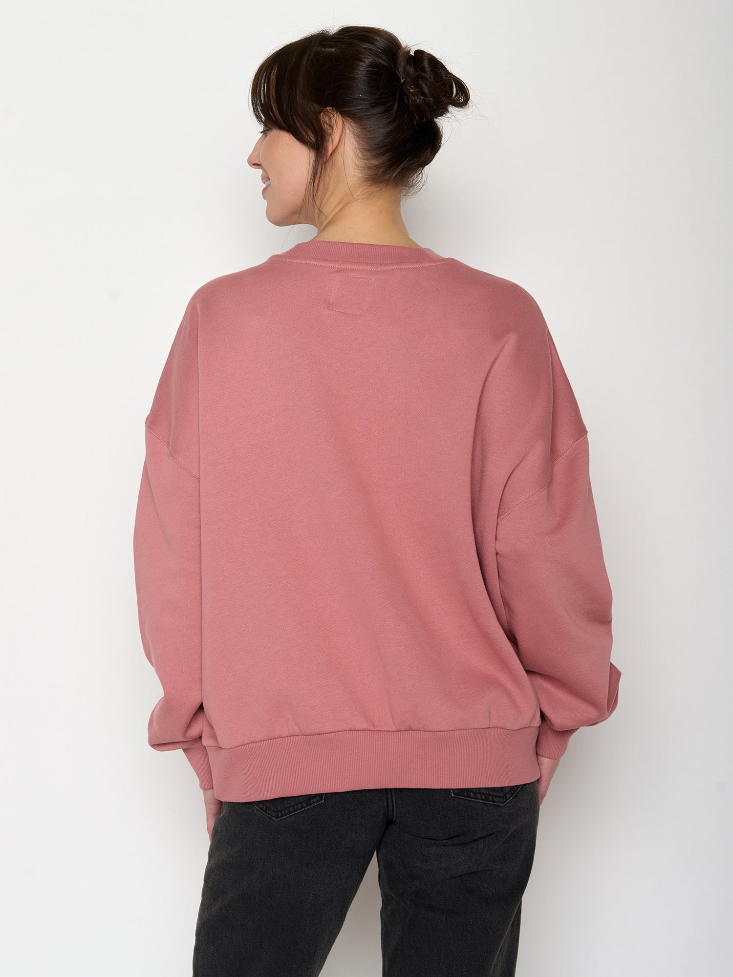 Dark Rose: Lässiges Sweatshirt aus Bio-Baumwolle für Damen [22278]