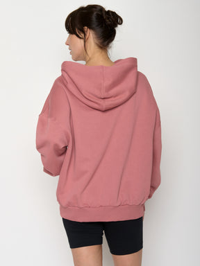 Dark Rose: Lässiger Hoodie aus Bio-Baumwolle für Damen [22286]