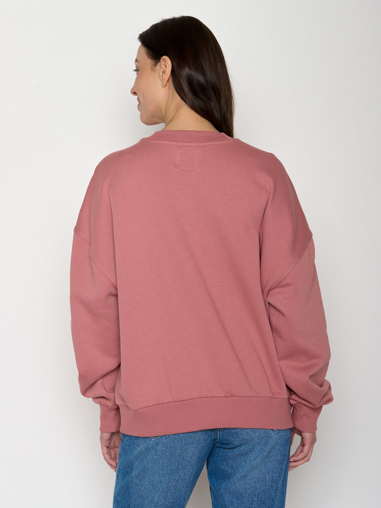 Dark Rose: Lässiges Sweatshirt aus Bio-Baumwolle für Damen [22314]