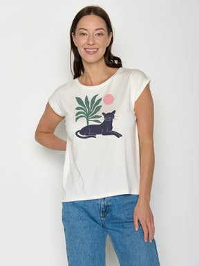 Moonstone: Lässiges Shirt aus LENZING™ TENCEL™ Mix für Damen [22319]