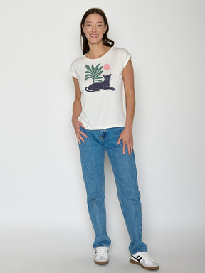 Moonstone: Lässiges Shirt aus LENZING™ TENCEL™ Mix für Damen [22321]