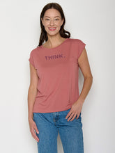 Dark Rose: Lässiges Shirt aus LENZING™ TENCEL™ Mix für Damen [22335]