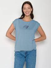 Glacier Blue : Lässiges Shirt aus LENZING™ TENCEL™ Mix für Damen [22351]
