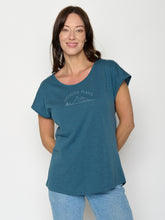 True Blue: Lässiges T-Shirt aus Bio-Baumwolle für Damen [22355]