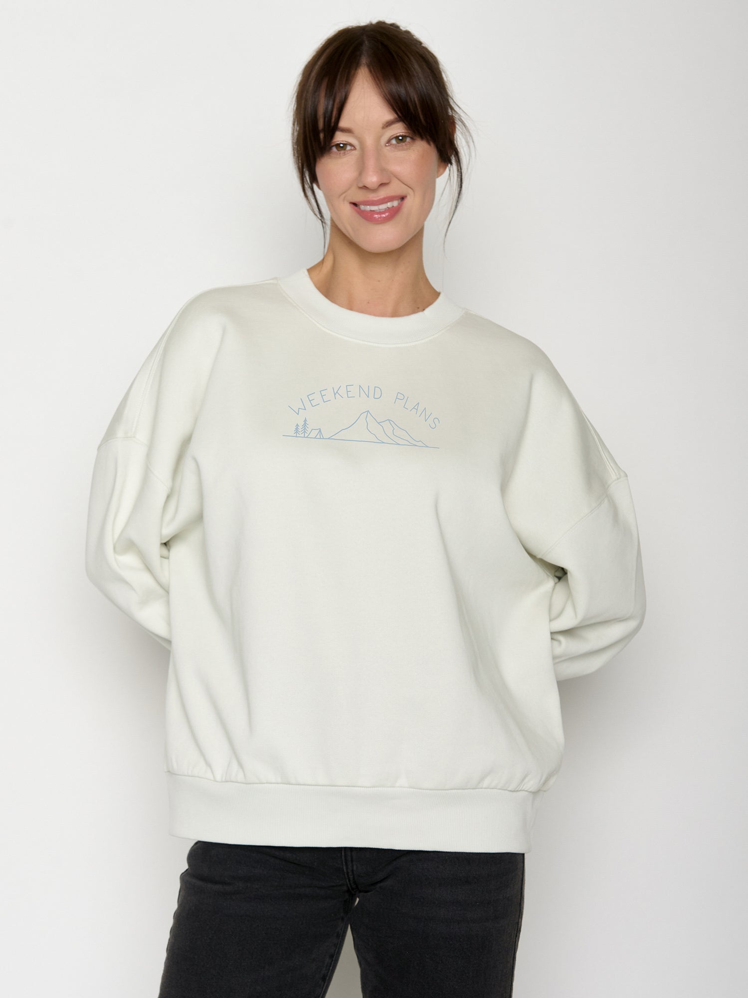 Moonstone: Lässiges Sweatshirt aus Bio-Baumwolle für Damen [22359]
