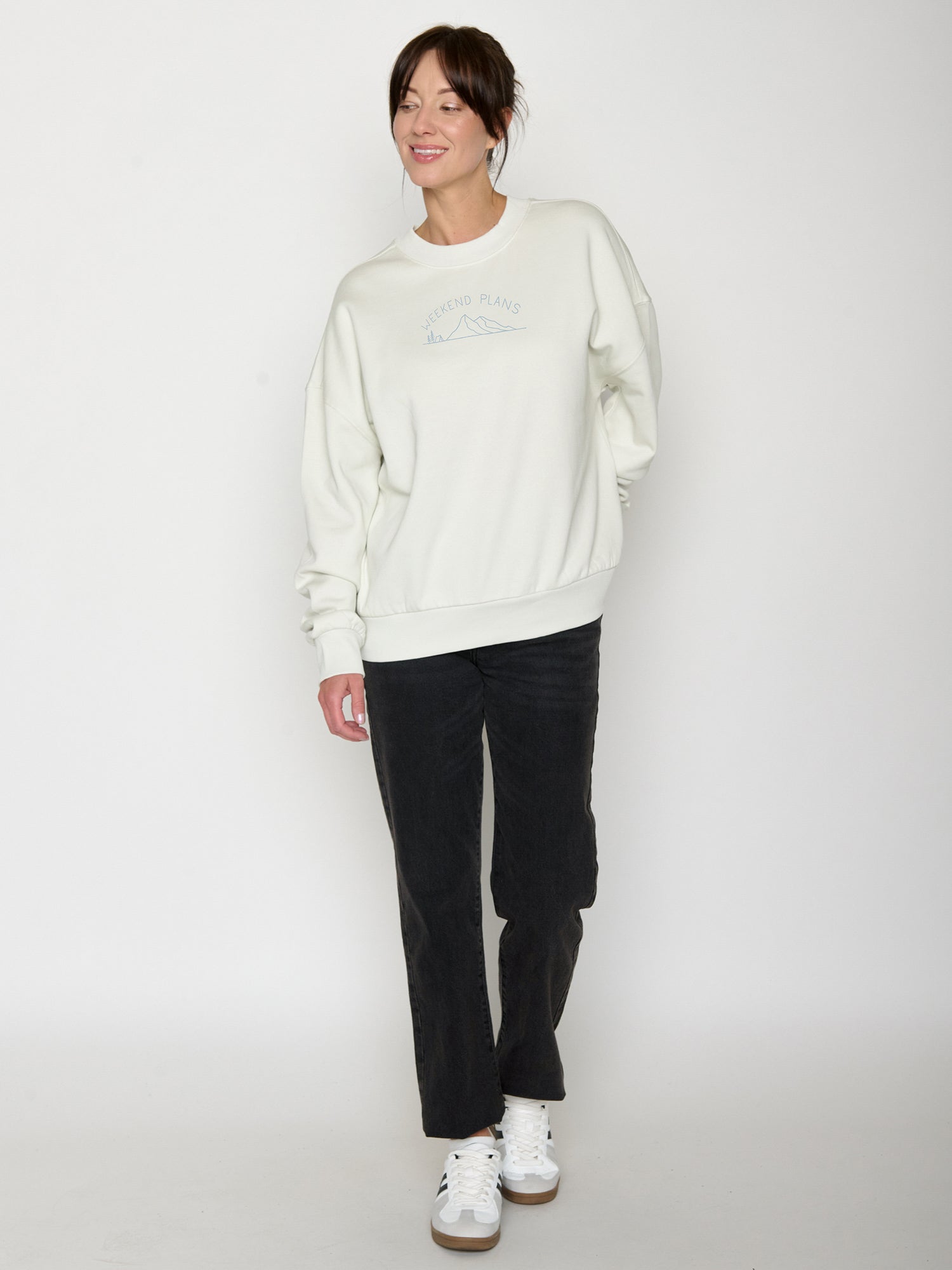 Moonstone: Lässiges Sweatshirt aus Bio-Baumwolle für Damen [22361]