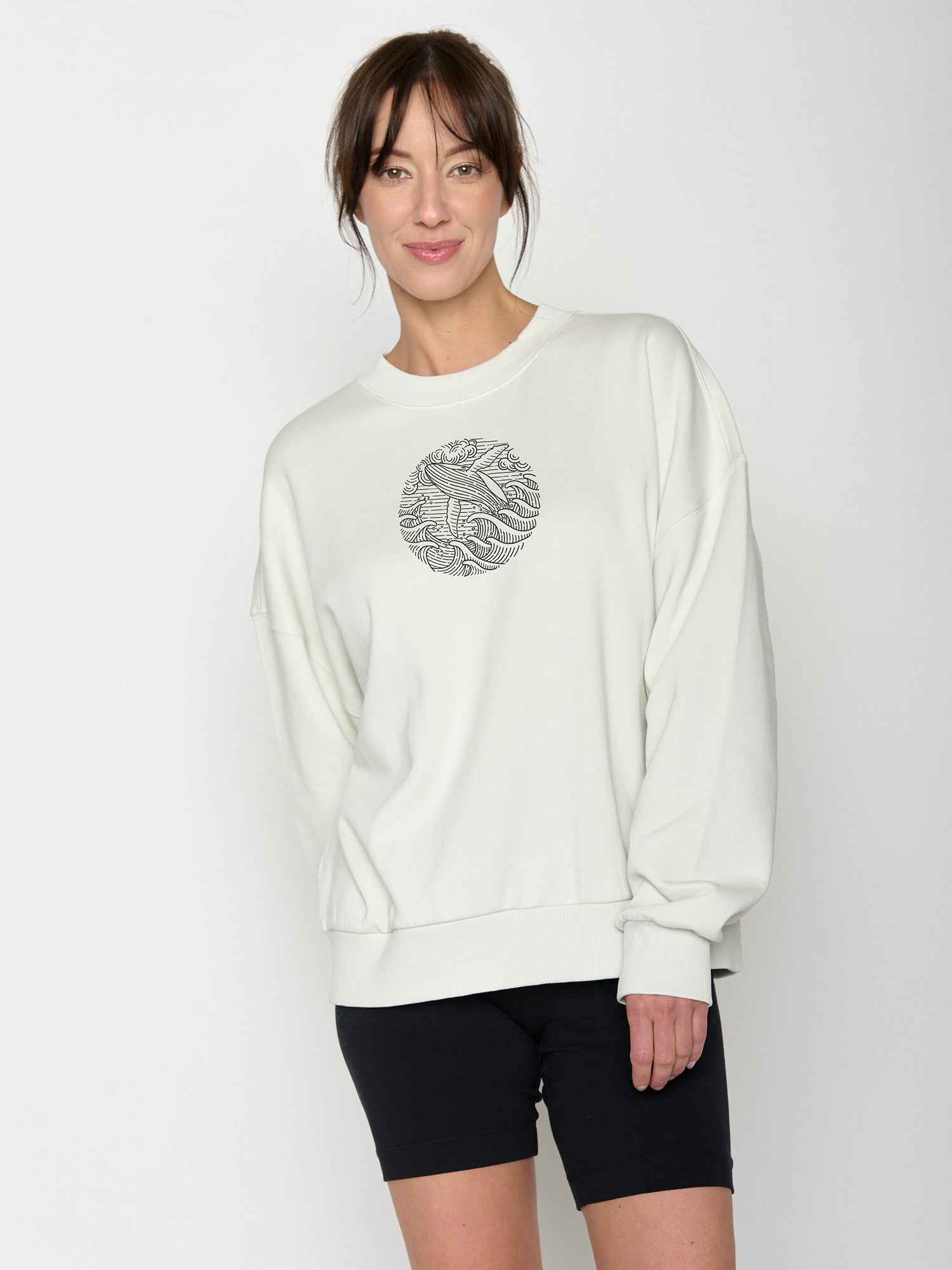 Moonstone: Lässiges Sweatshirt aus Bio-Baumwolle für Damen [22375]