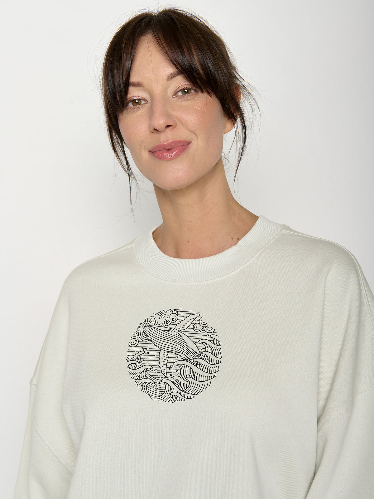 Moonstone: Lässiges Sweatshirt aus Bio-Baumwolle für Damen [22376]