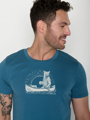 Tidal Blue: Sportliches T-Shirt aus Bio-Baumwolle für Herren [22380]