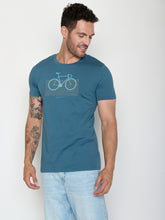 Tidal Blue: Sportliches T-Shirt aus Bio-Baumwolle für Herren [22383]
