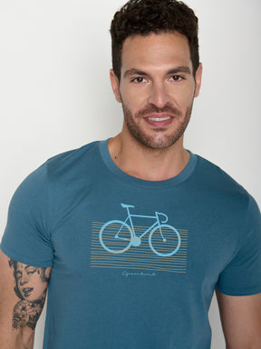 Tidal Blue: Sportliches T-Shirt aus Bio-Baumwolle für Herren [22384]