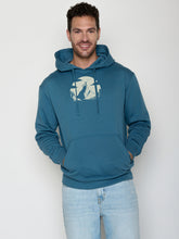 Tidal Blue: Gemütlicher Hoodie aus Bio-Baumwolle für Herren [22430]