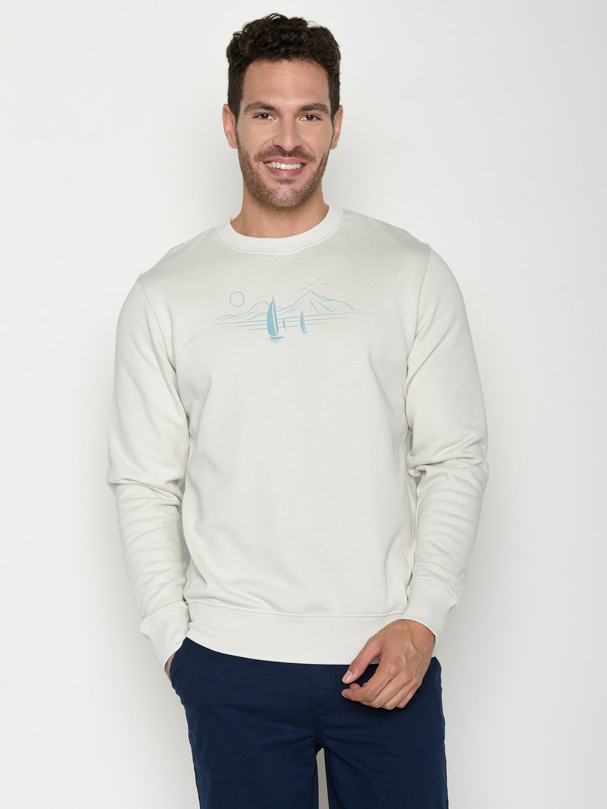 Moonstone: Gemütliches Sweatshirt aus Bio-Baumwolle für Herren [22445]