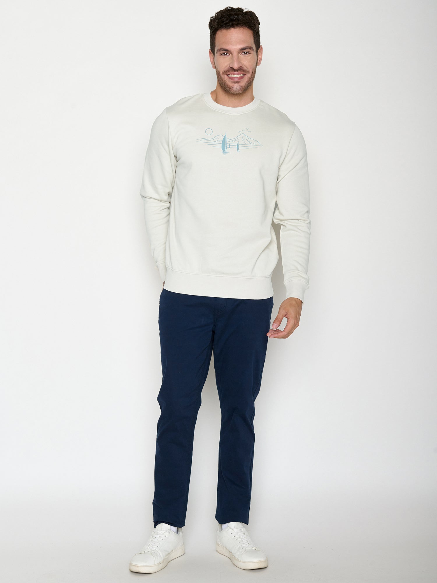 Moonstone: Gemütliches Sweatshirt aus Bio-Baumwolle für Herren [22447]