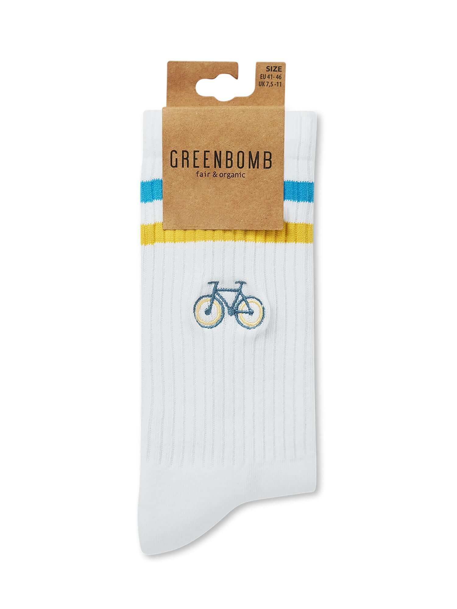 White: Lässige Socken aus Bio-Baumwoll Mix für Unisex [22482]
