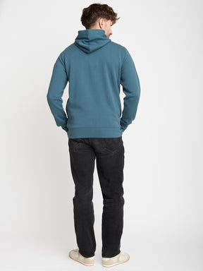 Blau:  Kuschliger Hoodie aus Bio-Baumwolle für Herren [22613]