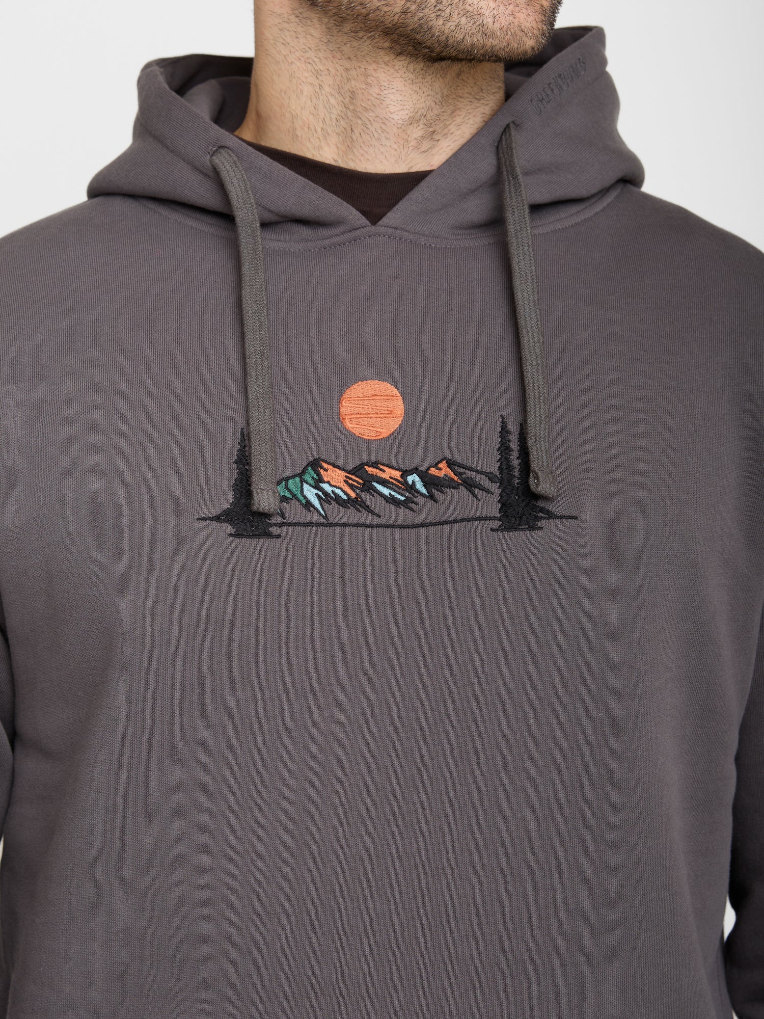 Grau:  Gemütlicher Hoodie aus Bio-Baumwolle für Herren [22620]