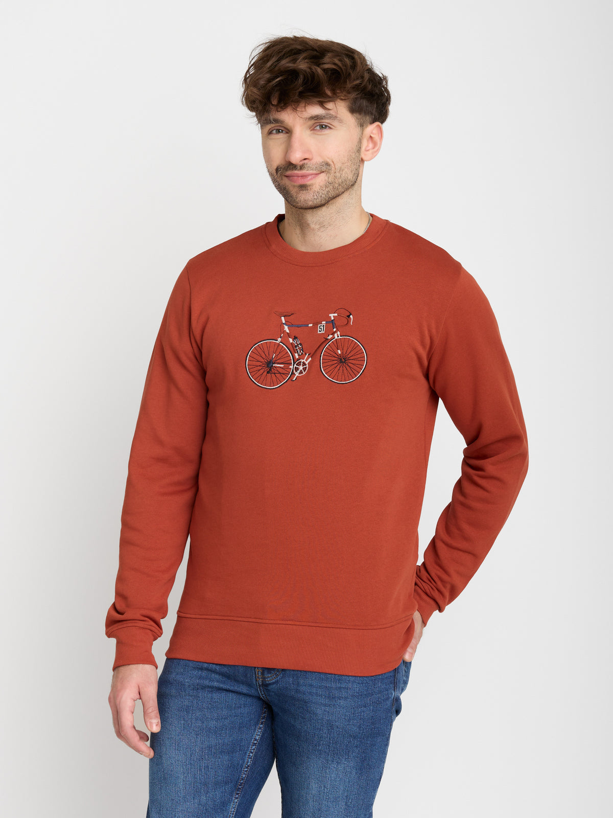 Grau:  Gemütliches Sweatshirt aus Bio-Baumwolle für Herren [22622]