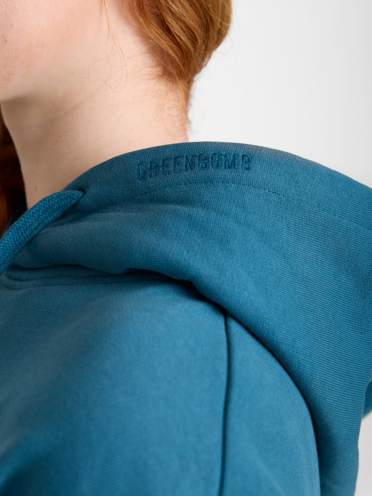 Blau:  Gemütlicher Hoodie aus Bio-Baumwoll Mix für Damen [22631]