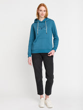 Blau:  Gemütlicher Hoodie aus Bio-Baumwolle für Damen [22632]