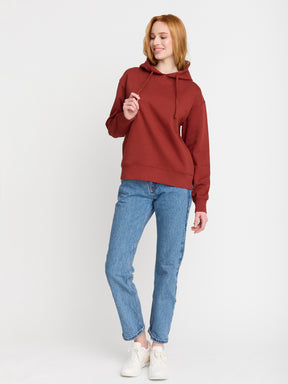 Red Berry: Gemütlicher Hoodie aus Bio-Baumwoll Mix für Damen [22637]