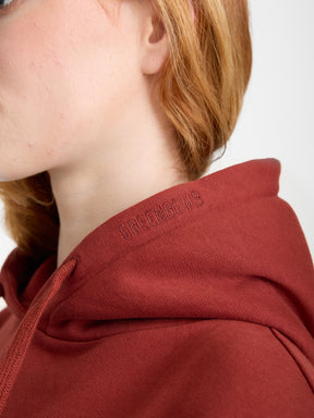 Rot:  Gemütlicher Hoodie aus Bio-Baumwoll Mix für Damen [22641]