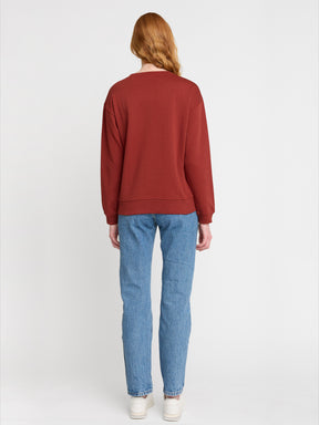 Rot:  Gemütliches Sweatshirt aus Bio-Baumwolle für Damen [22644]