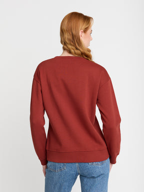 Rot:  Gemütliches Sweatshirt aus Bio-Baumwolle für Damen [22645]