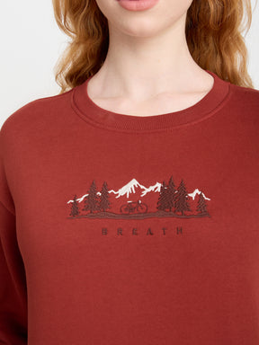 Rot:  Gemütliches Sweatshirt aus Bio-Baumwolle für Damen [22646]