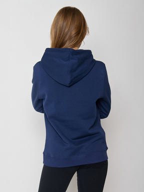 Blau:  Gemütlicher Hoodie aus Bio-Baumwolle für Damen [22656]