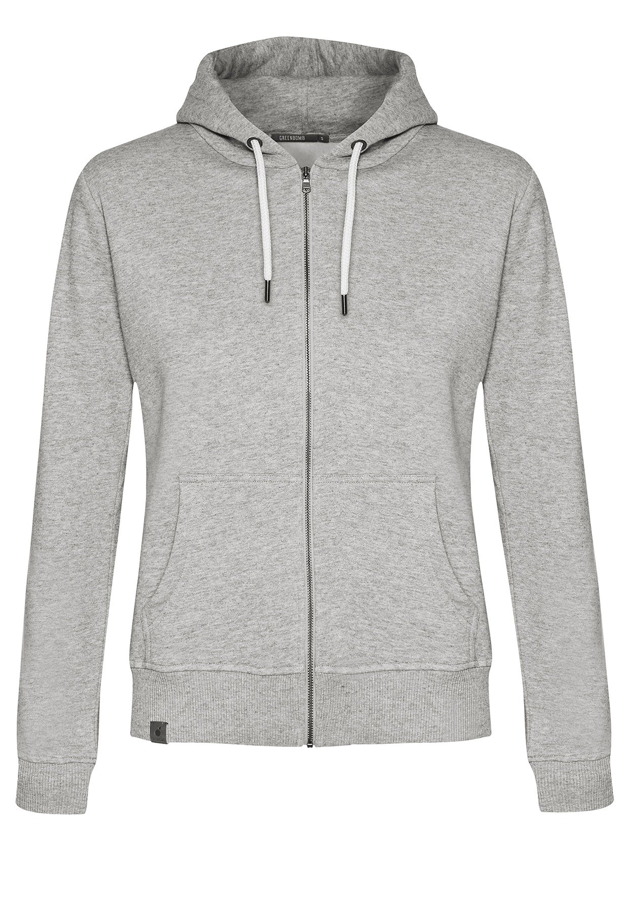 Heather Grey: Gemütliche Zipjacke aus Bio-Baumwolle für Damen [219]