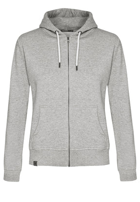 Heather Grey: Gemütliche Zipjacke aus Bio-Baumwolle für Damen [219]