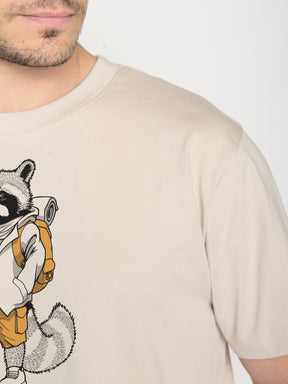Weiß:  Lässiges T-Shirt aus Bio-Baumwolle für Herren [22699]