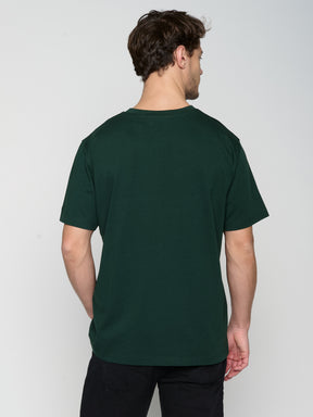 Grün:  Lässiges T-Shirt aus Bio-Baumwolle für Herren [22708]