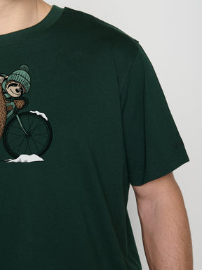 Grün:  Lässiges T-Shirt aus Bio-Baumwolle für Herren [22709]