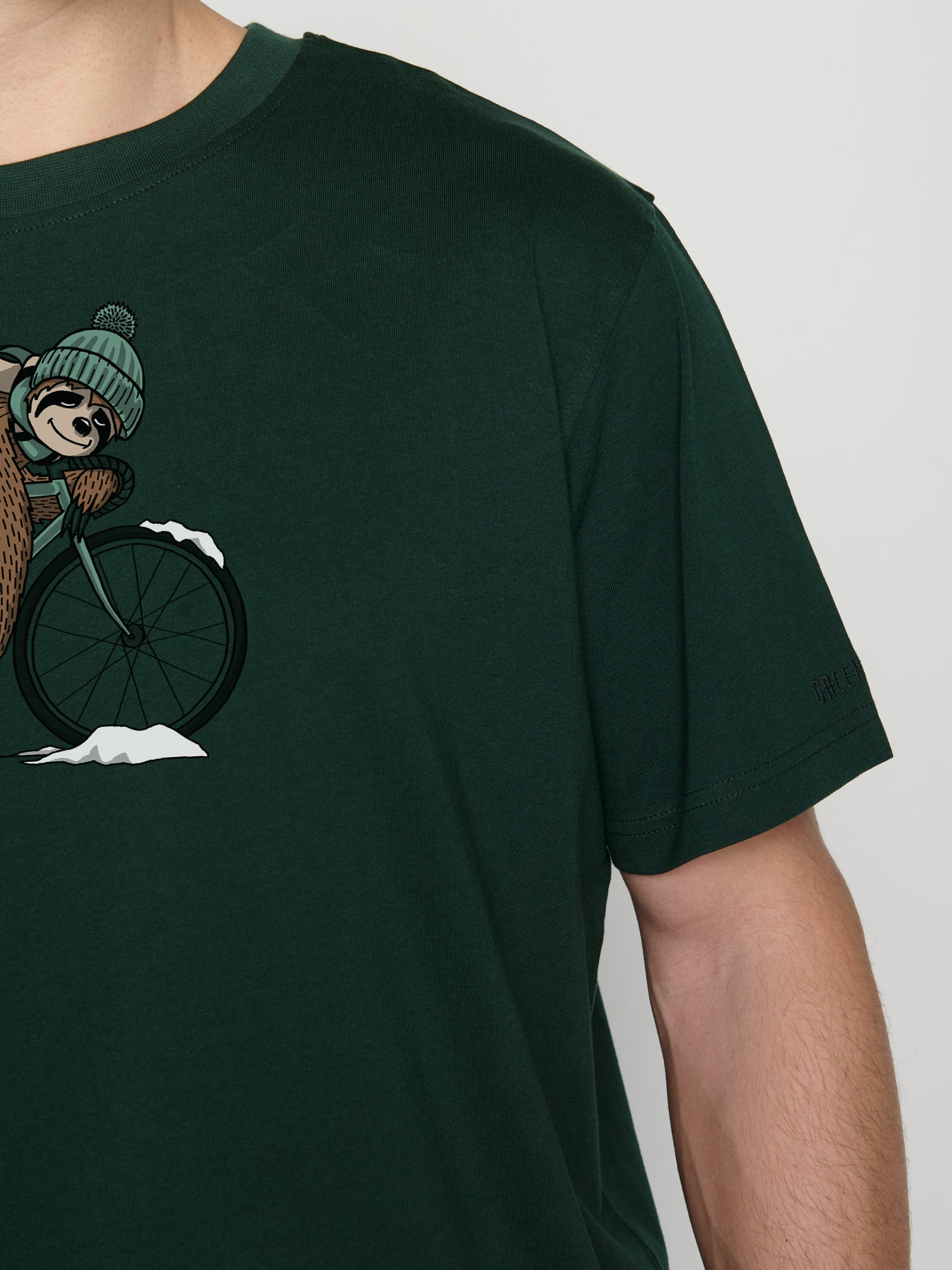 Dark Forest: Lässiges Oversize-T-Shirt aus Bio-Baumwolle für Herren [22709]