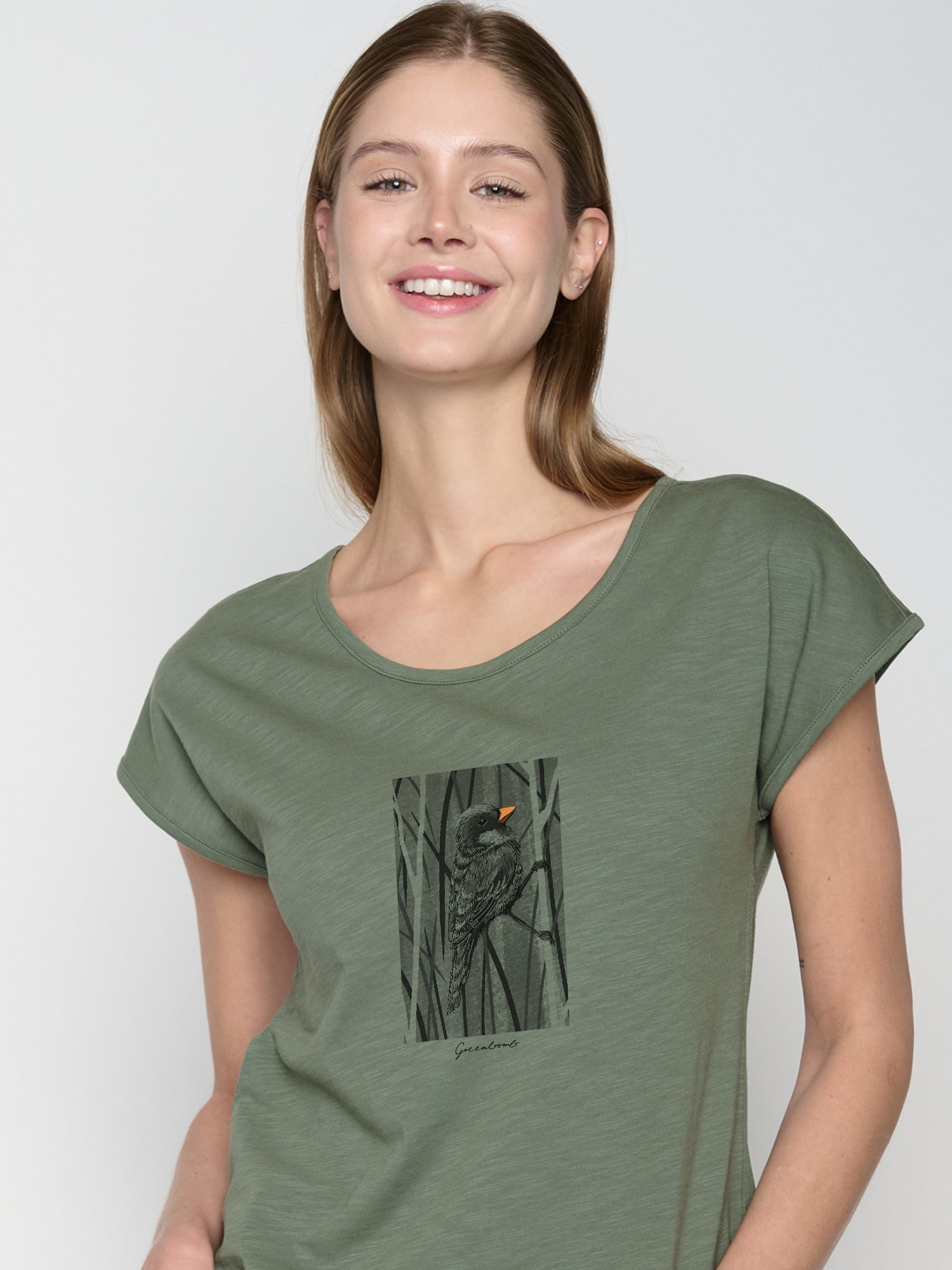 Grau:  Sportliches T-Shirt aus Bio-Baumwolle für Damen [22712]