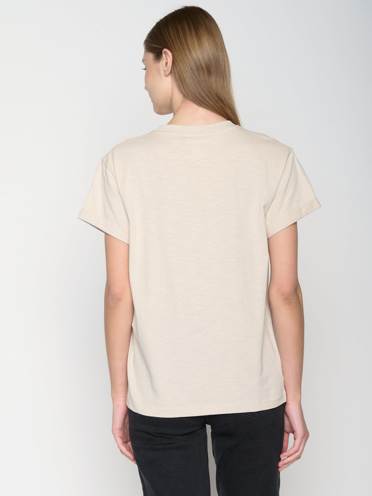 Weiß:  Lässiges T-Shirt aus Bio-Baumwolle für Damen [22720]