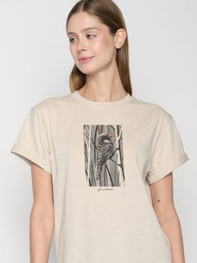 Weiß:  Lässiges T-Shirt aus Bio-Baumwolle für Damen [22722]