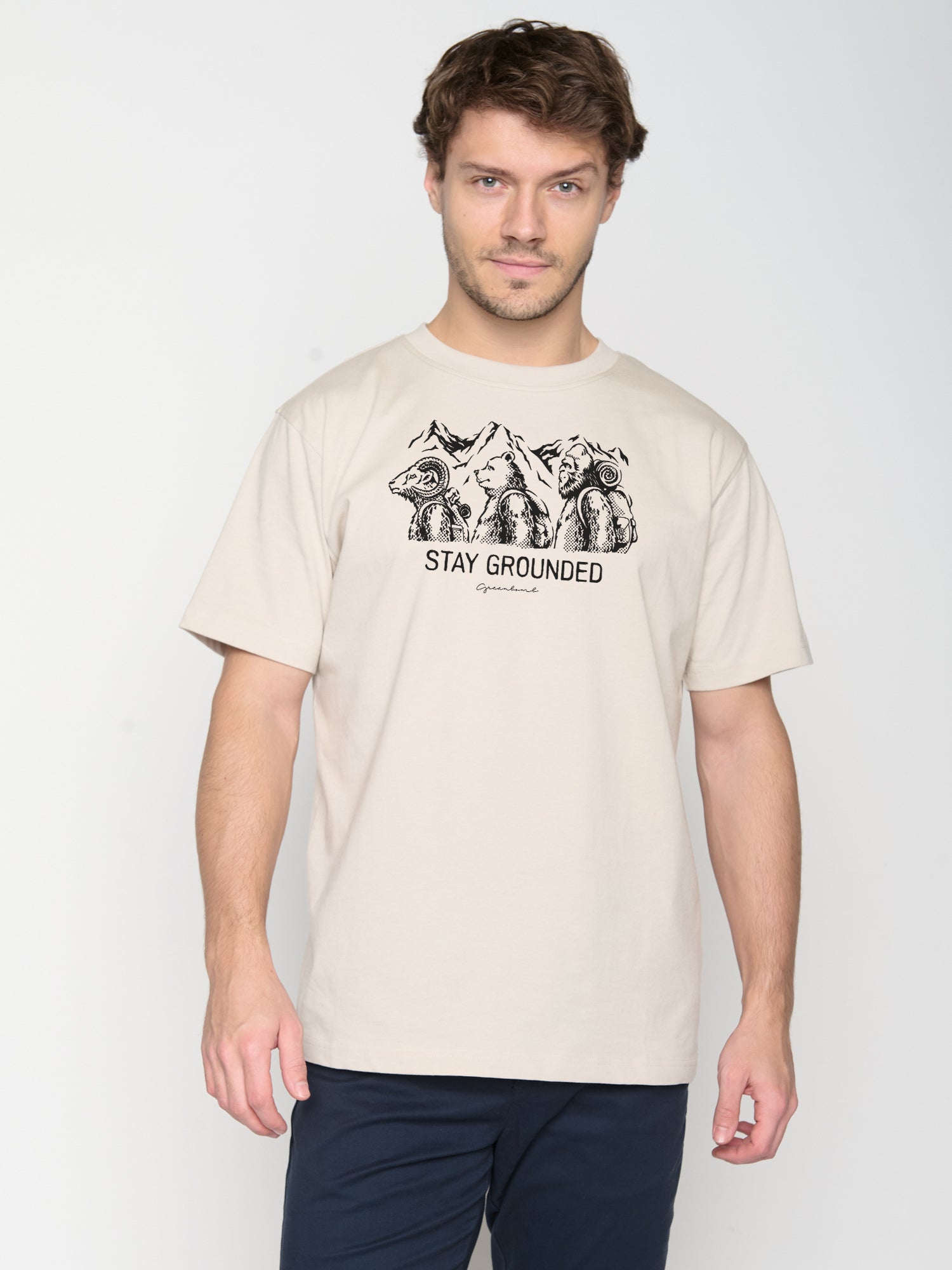 Weiß:  Lässiges T-Shirt aus Bio-Baumwolle für Herren [22724]