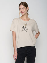 Weiß:  Lässiges T-Shirt aus Bio-Baumwoll Mix für Damen [22745]