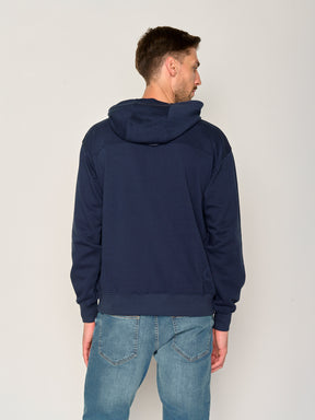 Blau:  Gemütlicher Hoodie aus Bio-Baumwolle für Herren [22763]