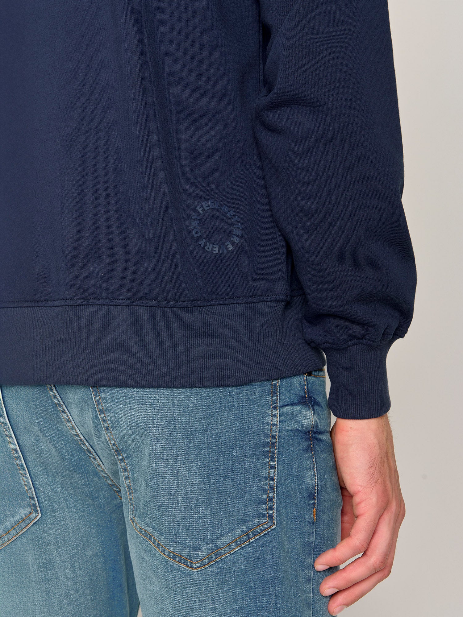 Blau:  Gemütlicher Hoodie aus Bio-Baumwolle für Herren [22764]