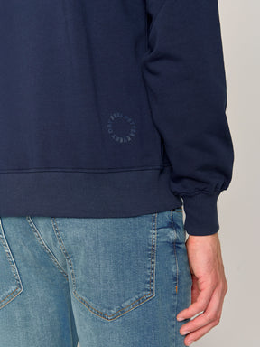 Blau:  Gemütlicher Hoodie aus Bio-Baumwolle für Herren [22764]
