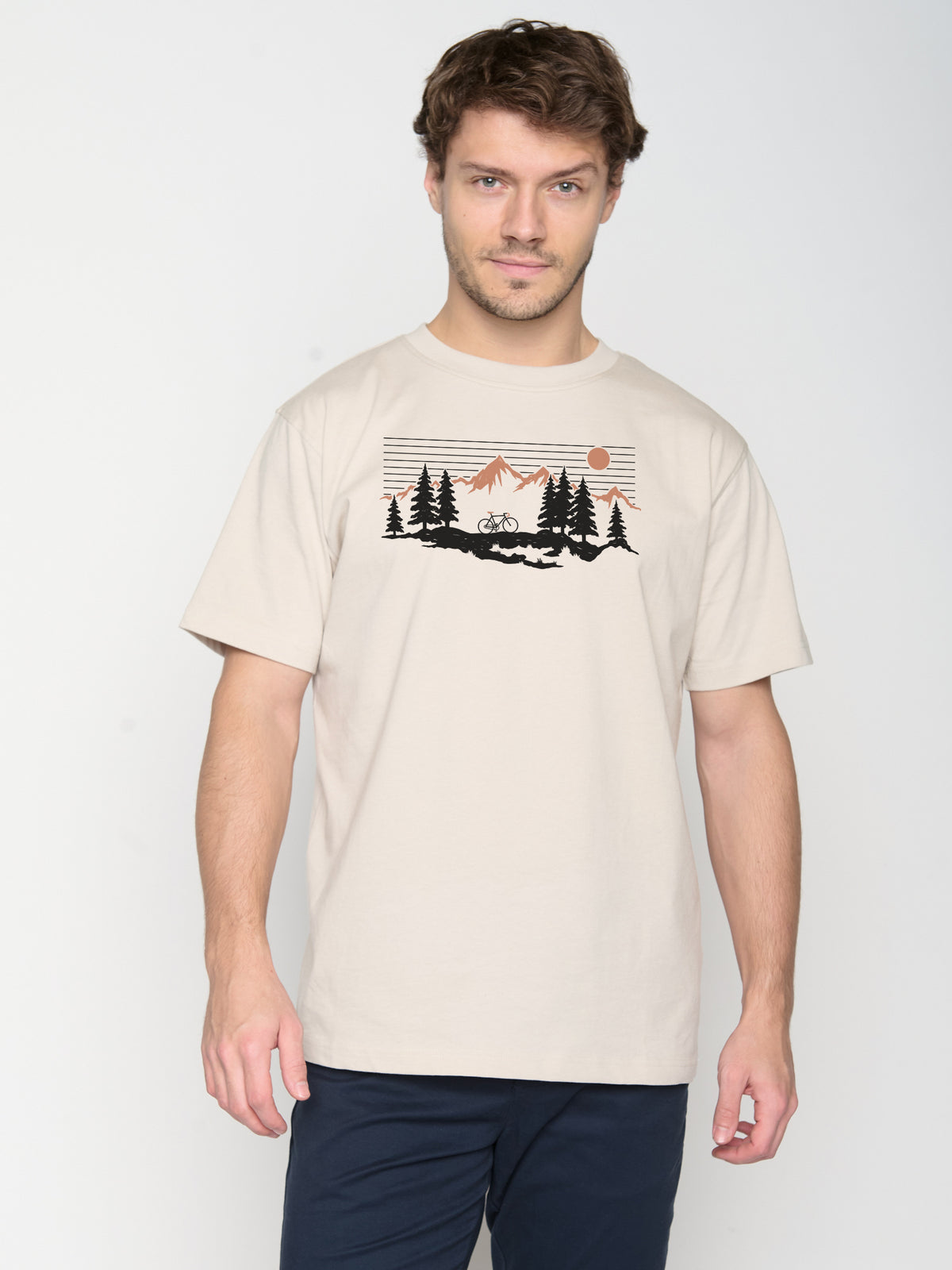 Weiß:  Lässiges T-Shirt aus Bio-Baumwolle für Herren [22768]