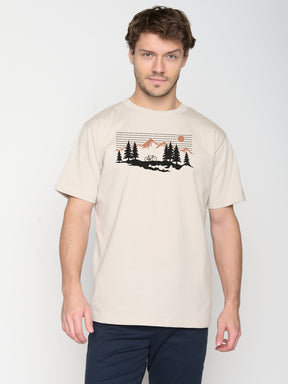 Off White: Lässiges T-Shirt aus Bio-Baumwolle für Herren [22768]